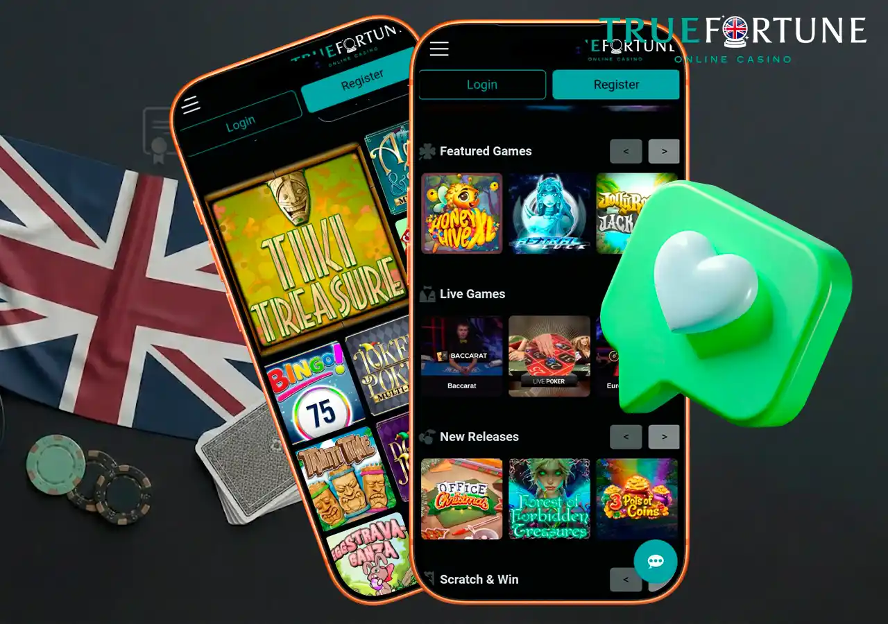 Casino games available at True Fortune Casino