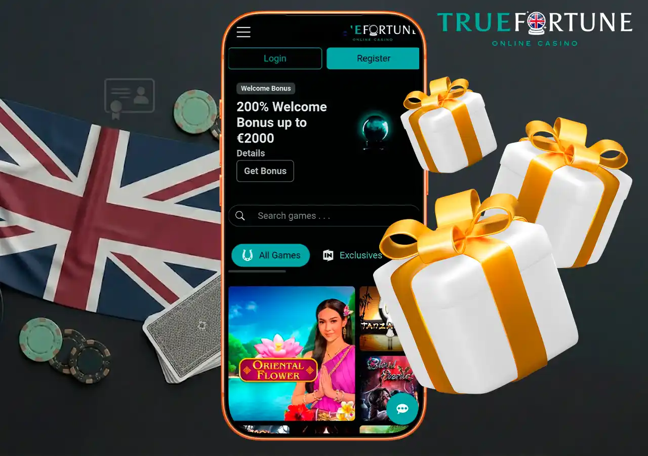Bonus offers and promotions at True Fortune Casino